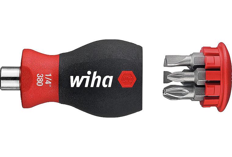 Magazin-Bithalter Wiha®, Stubby, Schlitz und Pozidriv, 7-teilig
