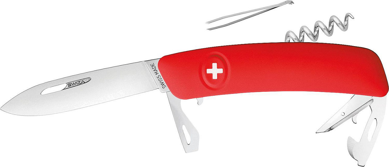 Taschenmesser SWIZA 690301 D03, Edelstahl 440A, rot Taschenmesser SWIZA 690301 D03, Edelstahl 440A, rot