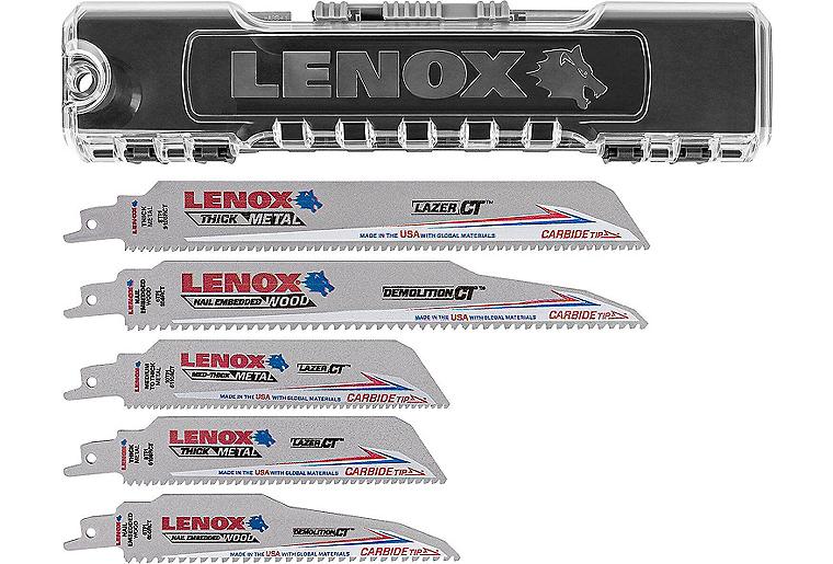 Säbelsägeblätter-Set Lenox, 5-teilig für schnitte in Metall und Holz Säbelsägeblätter-Set Lenox, 5-teilig für schnitte in Metall und Holz
