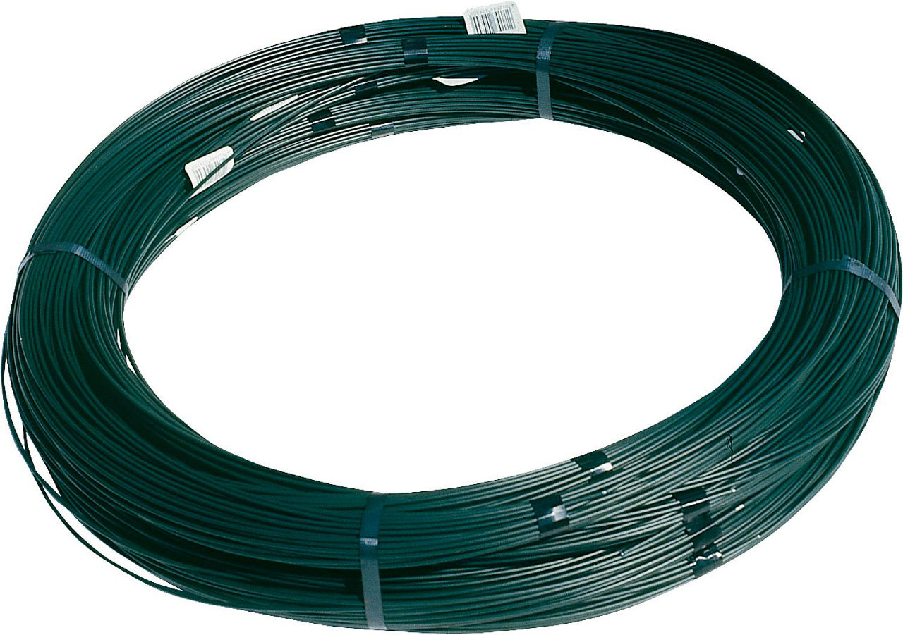 Stahldraht kunststoffummantelt, grün 2,0 mm à 100 lfm Stahldraht kunststoffummantelt, grün 2,0 mm à 100 lfm
