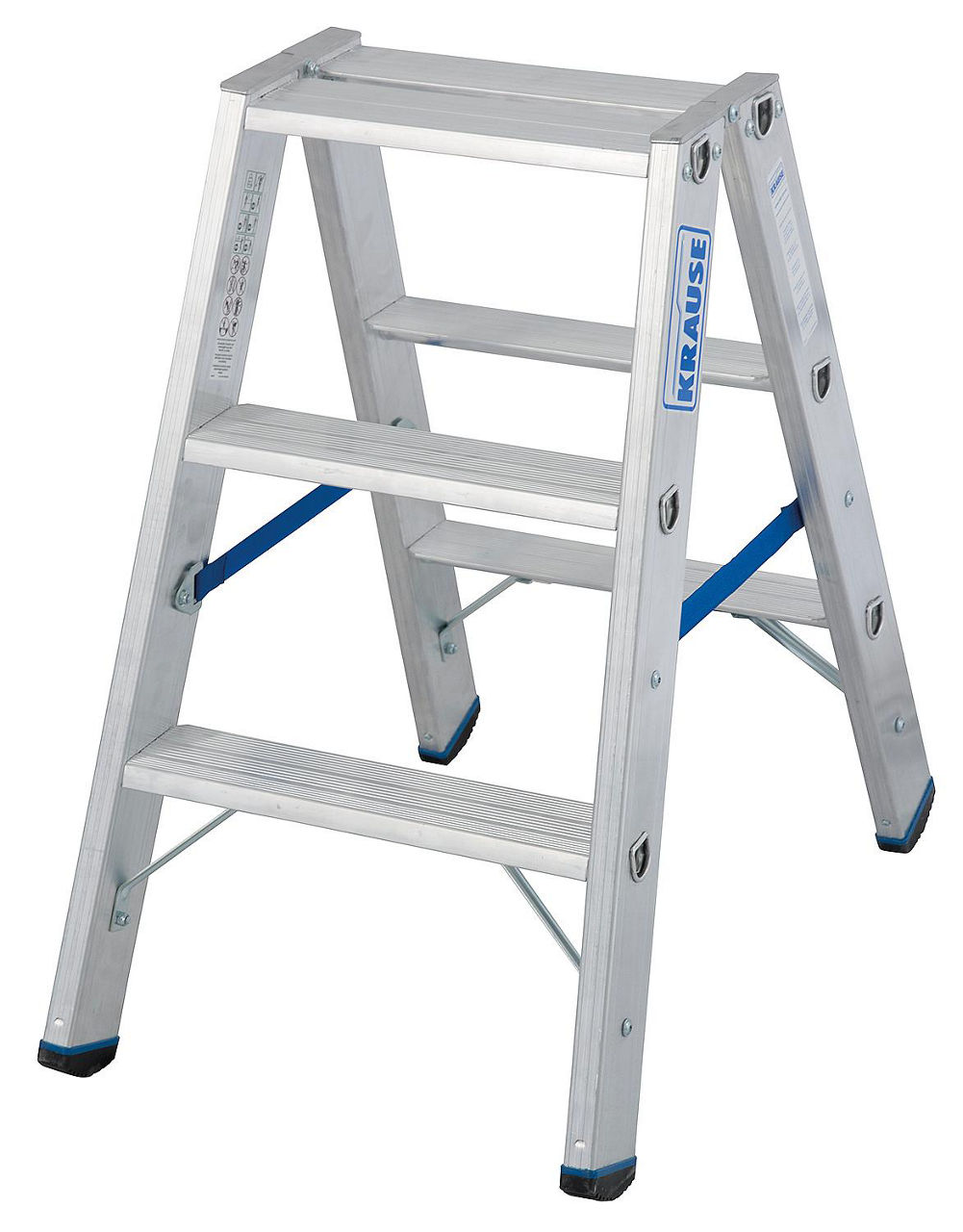 Stufen-Doppel-Leiter Arb.Höhe 2,25 Standhöhe 0,25 Länge 0,73 Stufen 2x3 Stufen-Doppel-Leiter Arb.Höhe 2,25 Standhöhe 0,25 Länge 0,73 Stufen 2x3