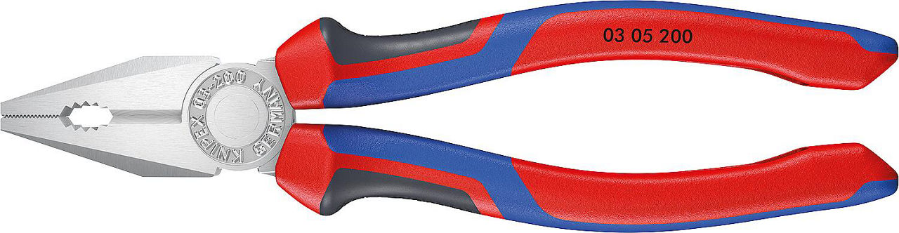 Kombizange KNIPEX® verchromt mit Mehrkomponenten-Griff, Länge (mm): 180 Kombizange KNIPEX® verchromt mit Mehrkomponenten-Griff, Länge (mm): 180