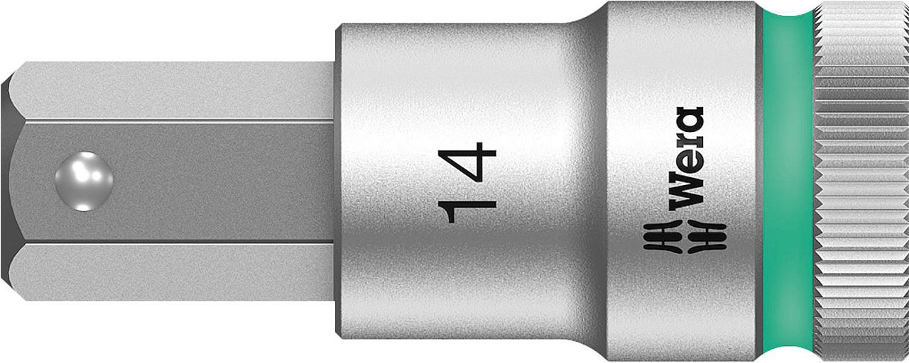 Innensechskant-Steckschlüsseleinsatz Wera 8740 C HF Bitnuss mit 1/2"-Antrieb, metrisch, kurz, mit Haltefunktion, SW 14,0 x 60 mm Innensechskant-Steckschlüsseleinsatz Wera 8740 C HF Bitnuss mit 1/2"-Antrieb, metrisch, kurz, mit Haltefunktion, SW 14,0 x 60 mm