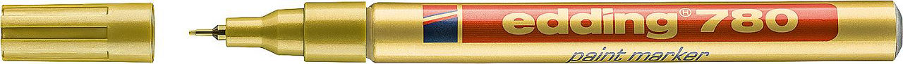 edding Lackmarker 780 gold Strichbreite 0,8 mm Kunststoffspitze edding Lackmarker 780 gold Strichbreite 0,8 mm Kunststoffspitze