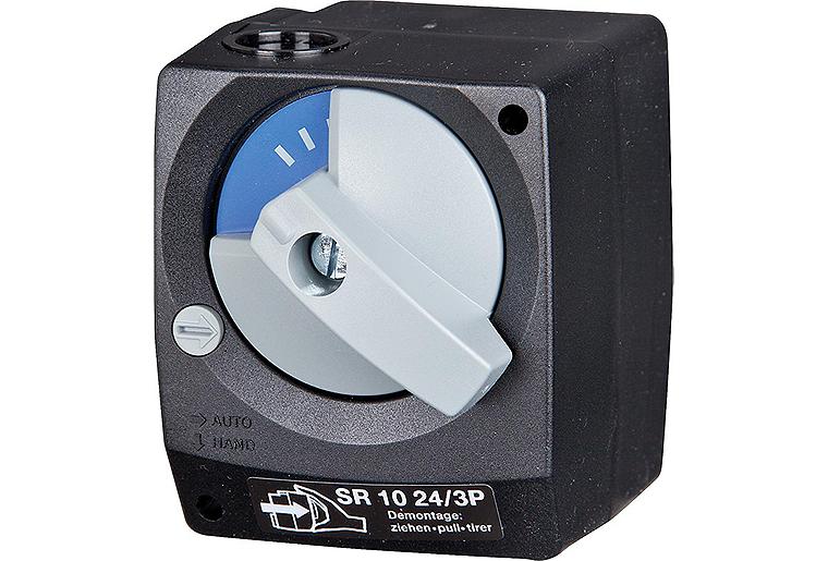 Stellmotor SR 10-24/3P,24V AC/DC 3-Punkt-Regelung,10NM,140sek./ 90°,mit Anbausatz