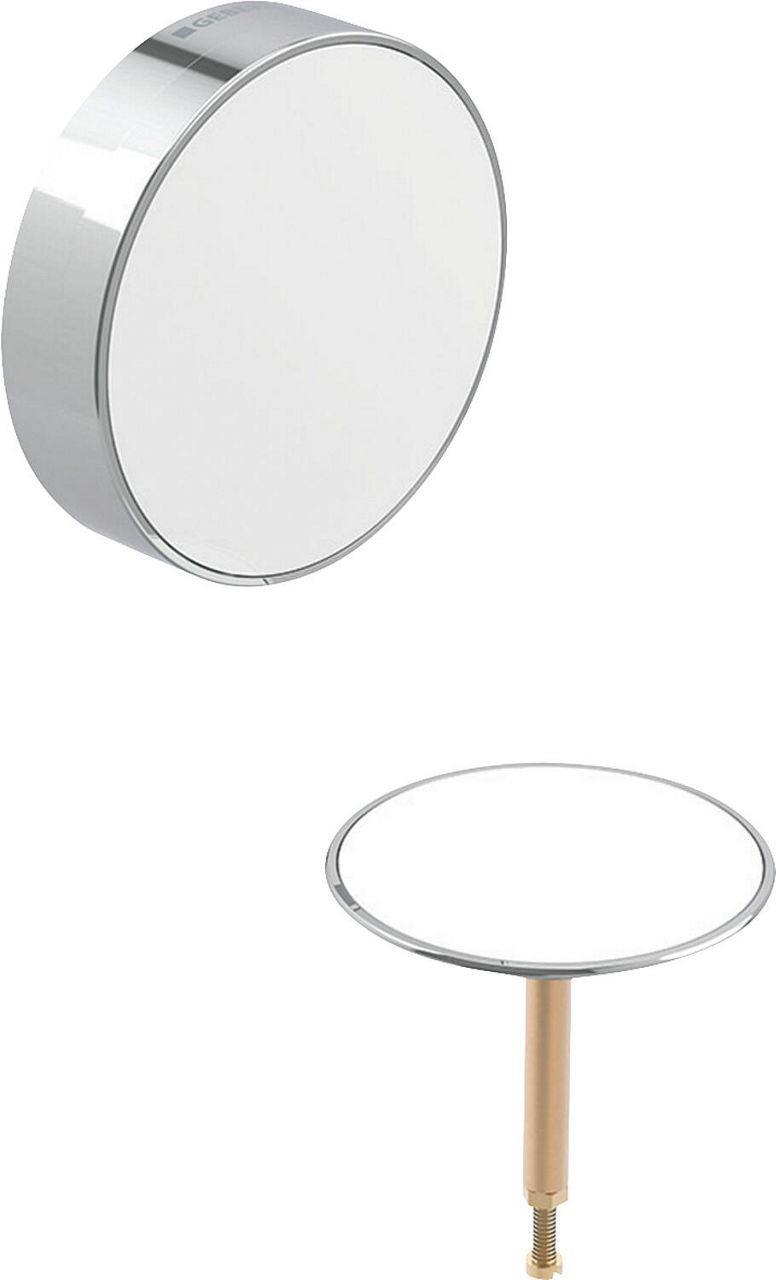 Split Fertigbauset Ø90 mm für Ab-und Überlaufgarnitur mit Drehbetätigung, weiß/hochglanz verchromt Split Fertigbauset Ø90 mm für Ab-und Überlaufgarnitur mit Drehbetätigung, weiß/hochglanz verchromt