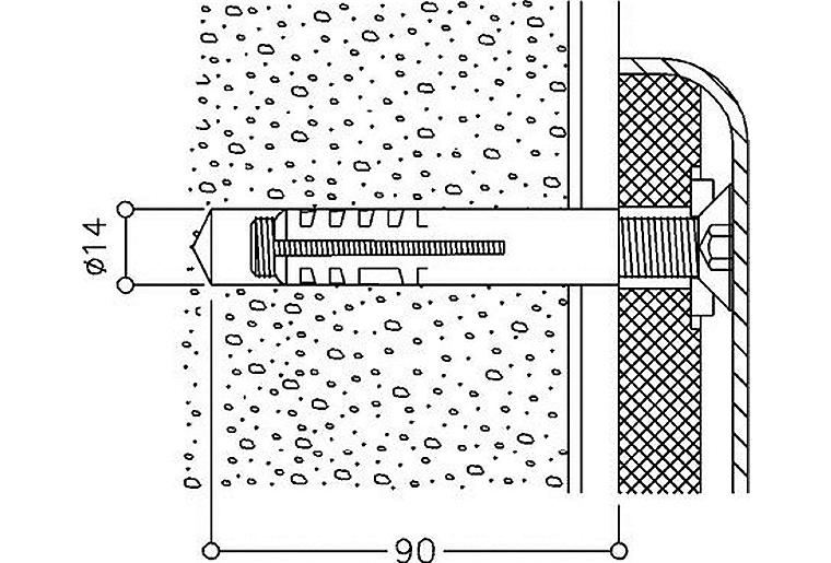 Befestigungs-Set für Vollziegel, Beton, Kalkstein, passend zu Serie Nylon