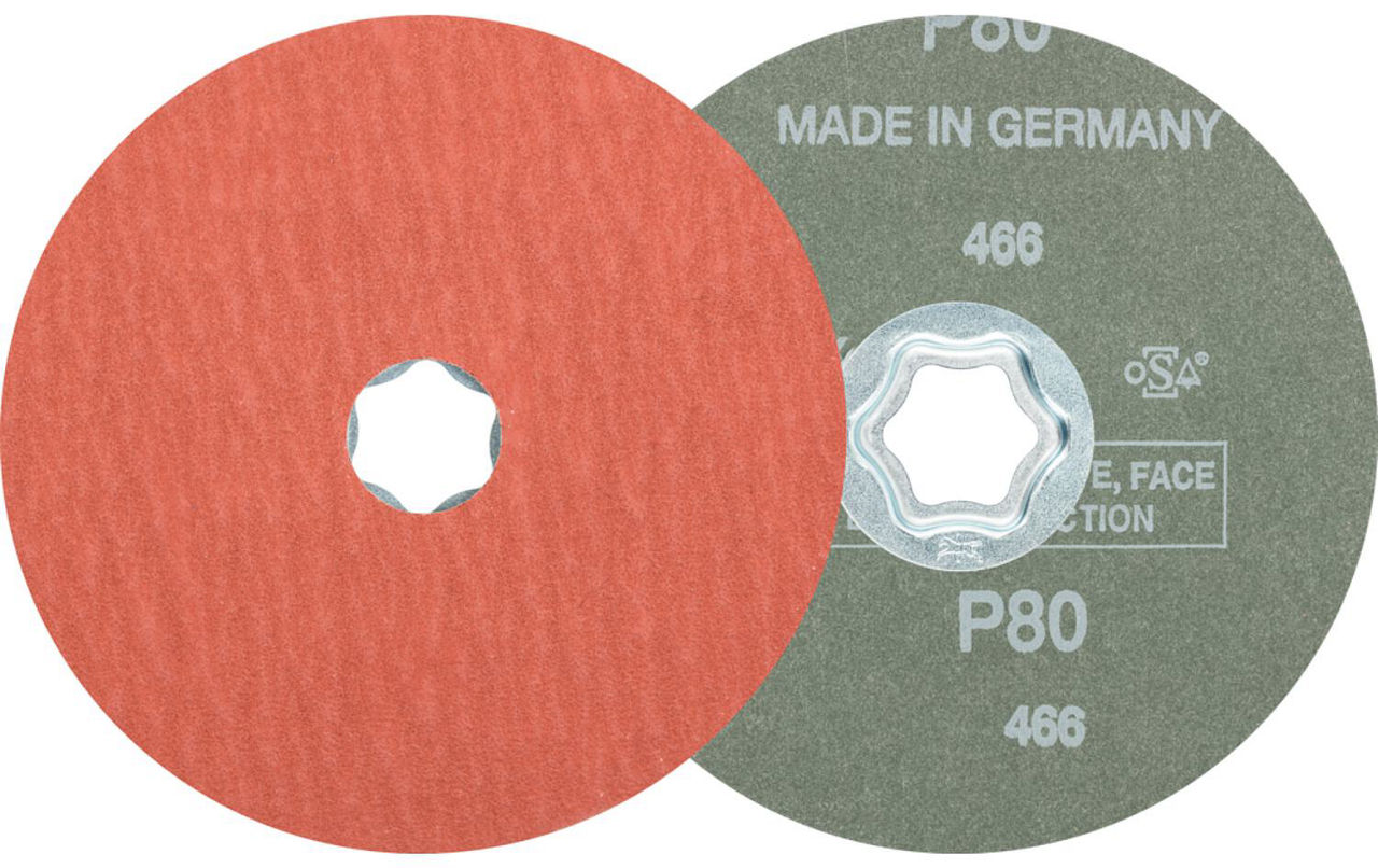 Fiberscheibe Pferd COMBICLICK, Ø 125 mm, Körnung A-COOL80 Fiberscheibe Pferd COMBICLICK, Ø 125 mm, Körnung A-COOL80