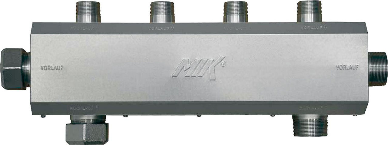 Heizkreisverteiler 5 Heizkreise incl. 2 Kappen 2" Heizkreisverteiler 5 Heizkreise incl. 2 Kappen 2"