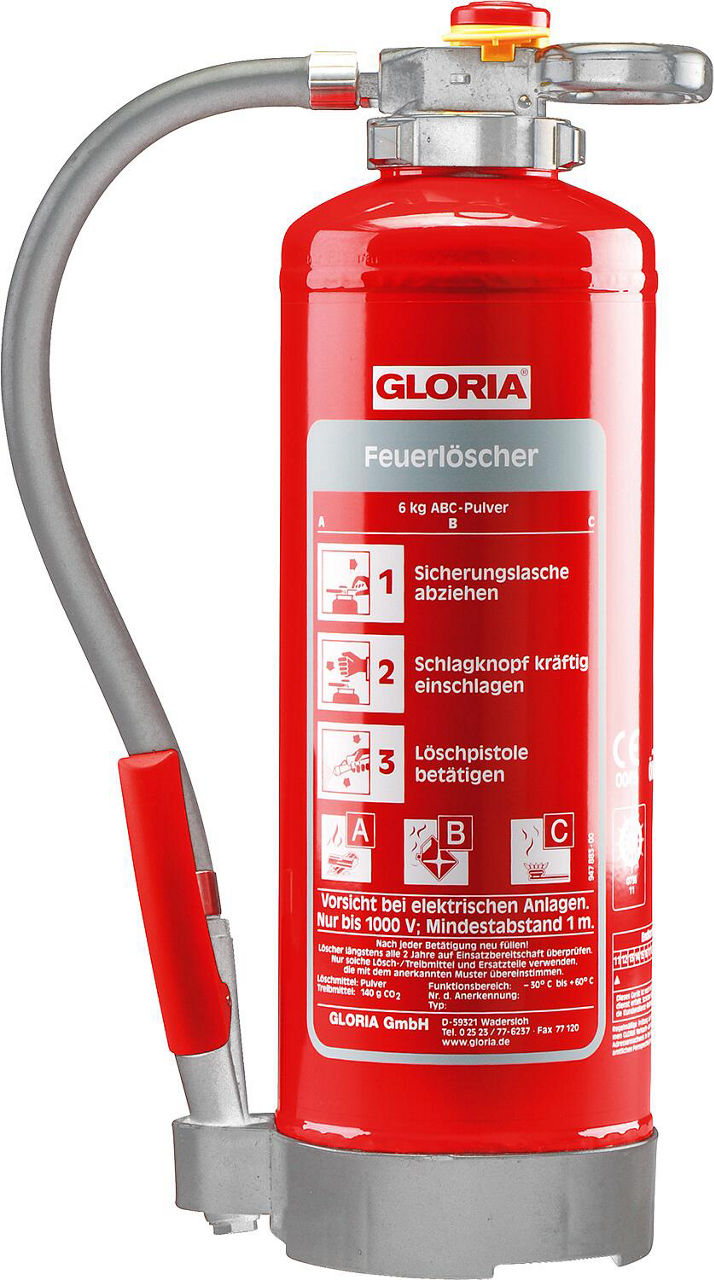 Pulverlöscher Gloria P6PRO Pulverlöscher Gloria P6PRO