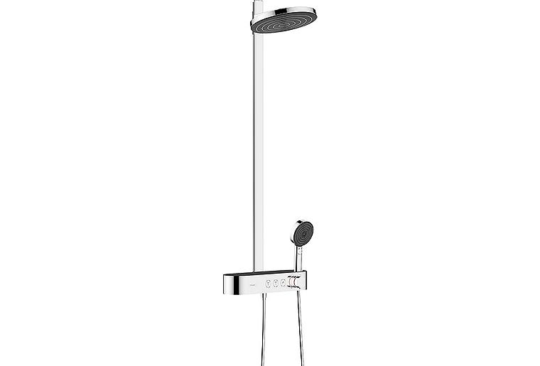Brause-System Hansgrohe Pulsify 260 2jet Handbrause, Kopfbrause Ø 260 mm und Thermostat chrom