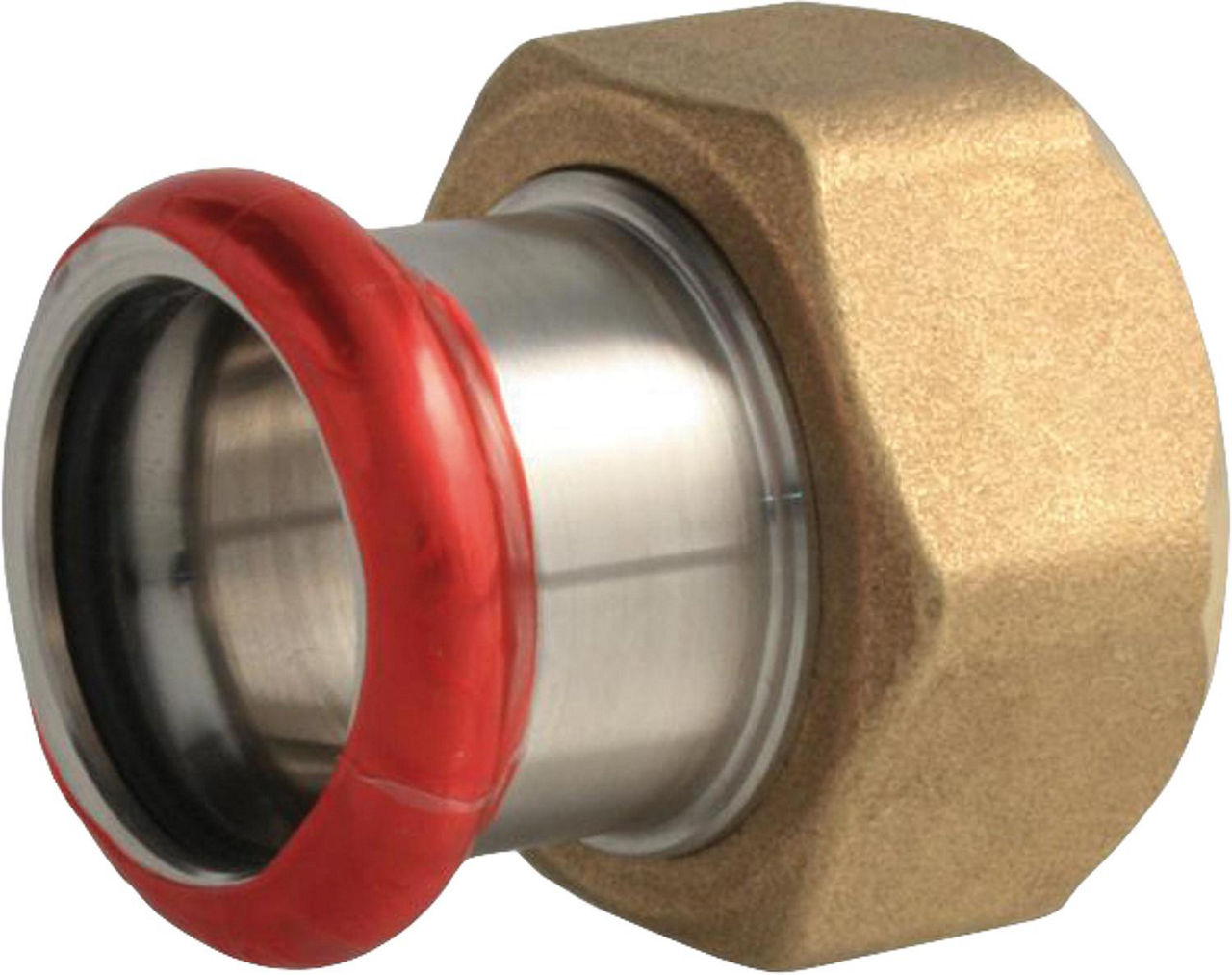 C-Stahl Pressfitting M-Kontur Anschlussverschr. mit EPDM- Flachd. für Verschr.G1 1/4-28