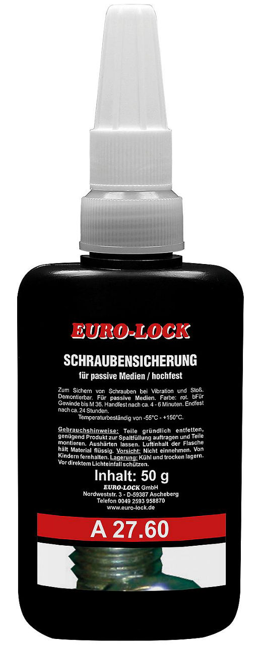 Schraubensicherung (für passive Medien/hochfest) EURO-LOCK A 27.60, 50g Dosierflasche