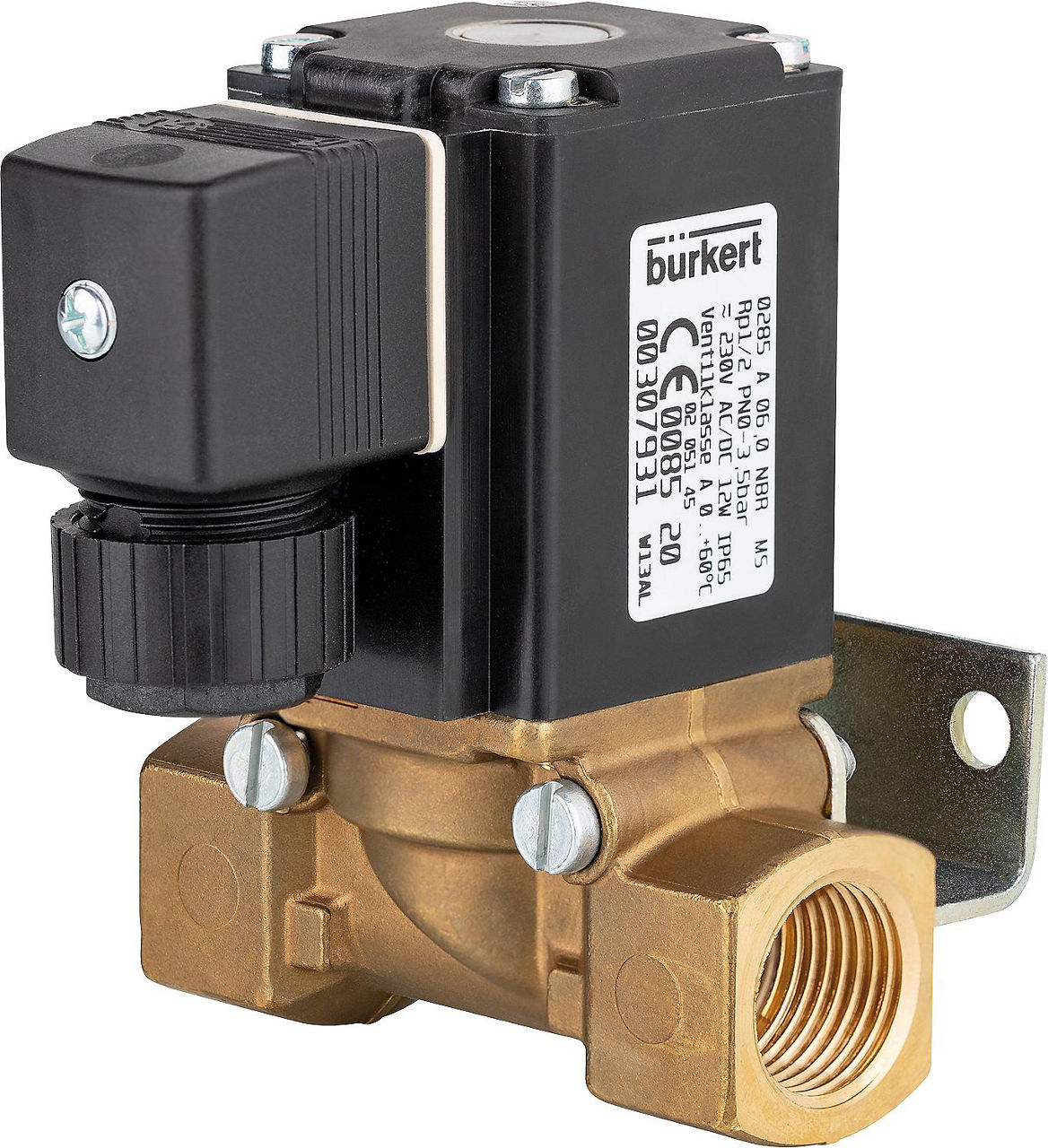 Gas-Magnetventil direktgesteuert 1/2" P max 5,5 bar DVGW geprüft Typ.285 230V 50Hz Gas-Magnetventil direktgesteuert 1/2" P max 5,5 bar DVGW geprüft Typ.285 230V 50Hz