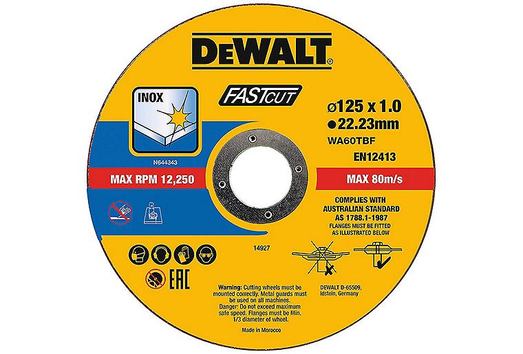Trennscheibe DeWALT DT20540-QZ 125 x 1 x 22,23 mm , VPE=100 Stück Trennscheibe DeWALT DT20540-QZ 125 x 1 x 22,23 mm , VPE=100 Stück