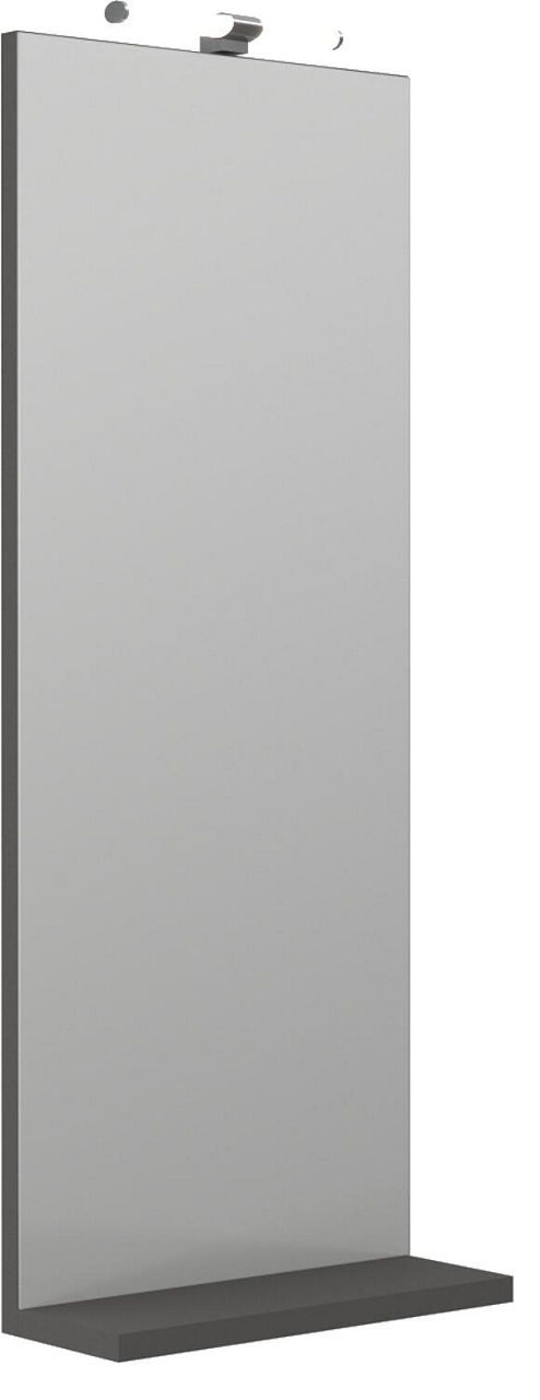 Spiegel ELYP mit Beleuchtung + Ablage, graphit matt, 350x900mm Spiegel ELYP mit Beleuchtung + Ablage, graphit matt, 350x900mm