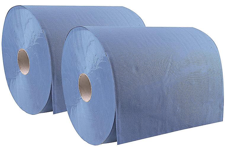Reinigungstuch-Großrolle blau, 3-lagig, 36,5x34 cm, VPE=2Stück Reinigungstuch-Großrolle blau, 3-lagig, 36,5x34 cm, VPE=2Stück