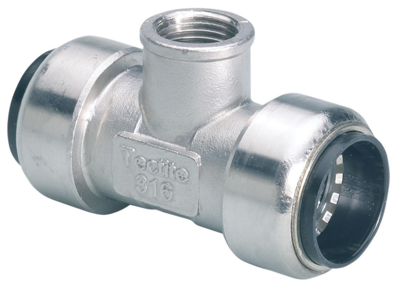 Edelstahl-Steckfitting T-Stück (i/IG/i) 18x1/2x18 mm
