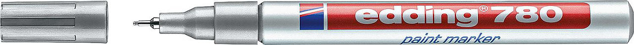 edding Lackmarker 780 silber Strichbreite 0,8 mm Kunststoffspitze edding Lackmarker 780 silber Strichbreite 0,8 mm Kunststoffspitze