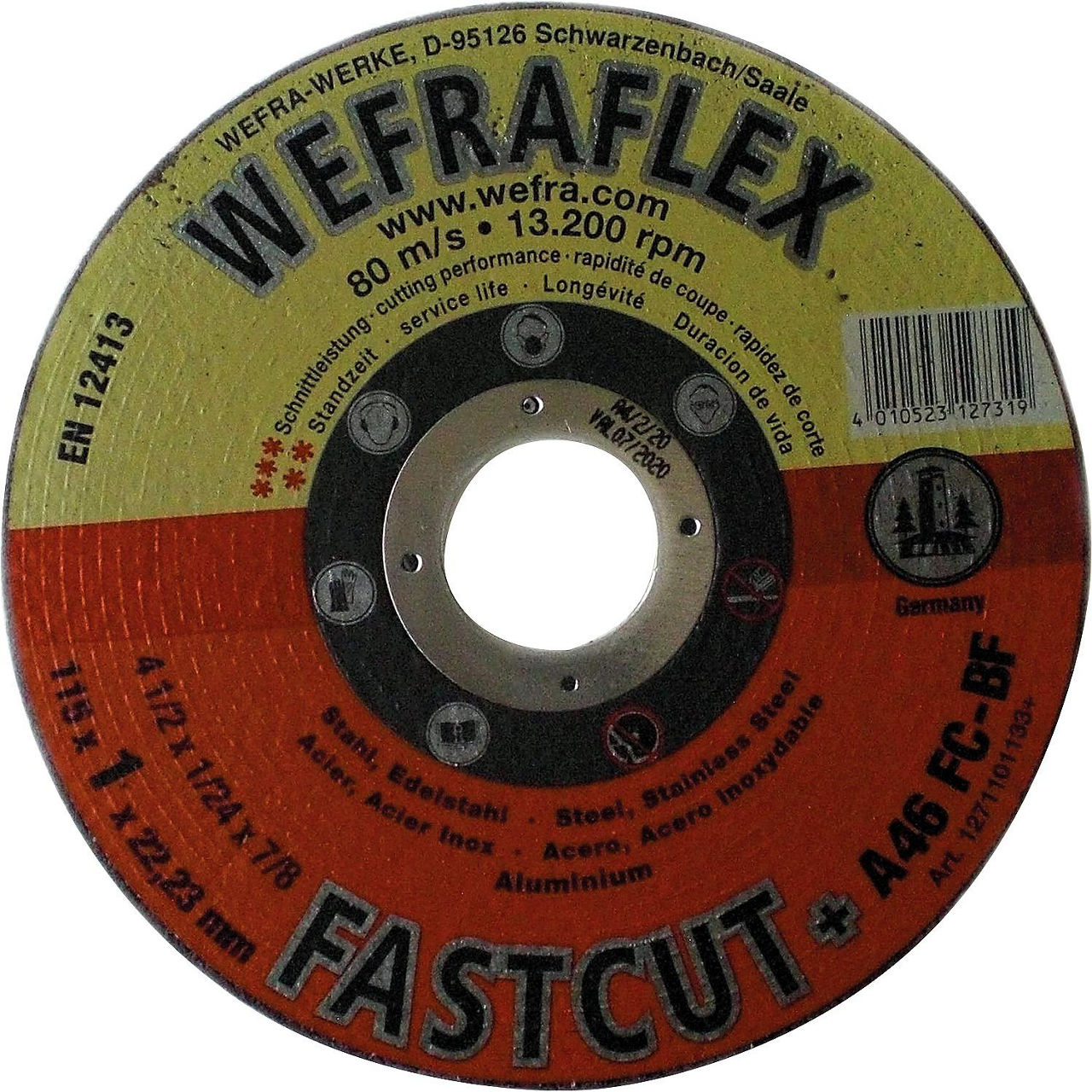 Trennscheibe Fastcut gerade für Metall 115 x 1 x 22 mm Trennscheibe Fastcut gerade für Metall 115 x 1 x 22 mm
