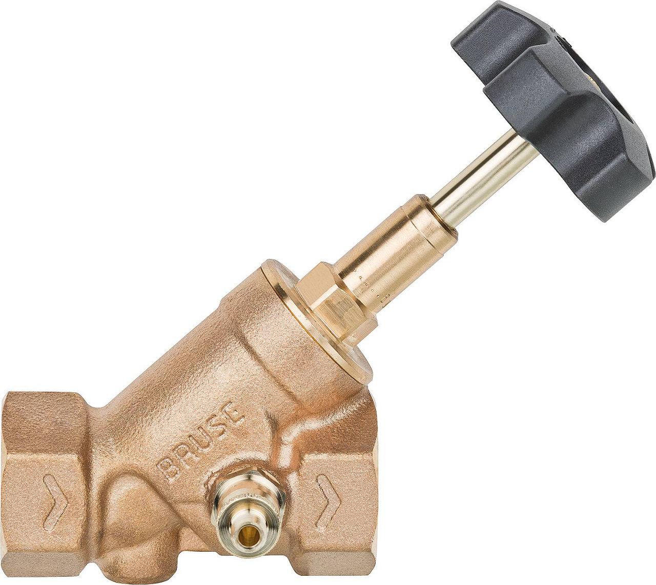 Freistromventil ROTGUSS,DN20 (3/4") mit Entl., mit steigender Spindel, Ergo-Handrad Freistromventil ROTGUSS,DN20 (3/4") mit Entl., mit steigender Spindel, Ergo-Handrad