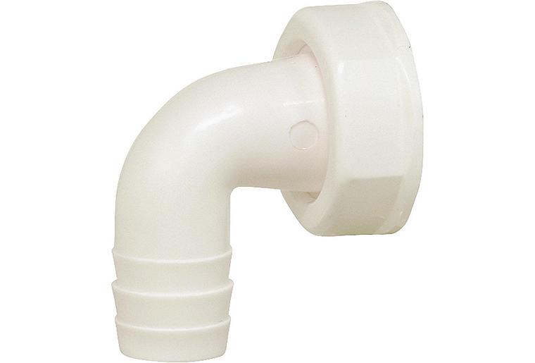 Schlauchtülle 3/4" / 90° passend für alle PP-Siphons weiß Schlauchtülle 3/4" / 90° passend für alle PP-Siphons weiß