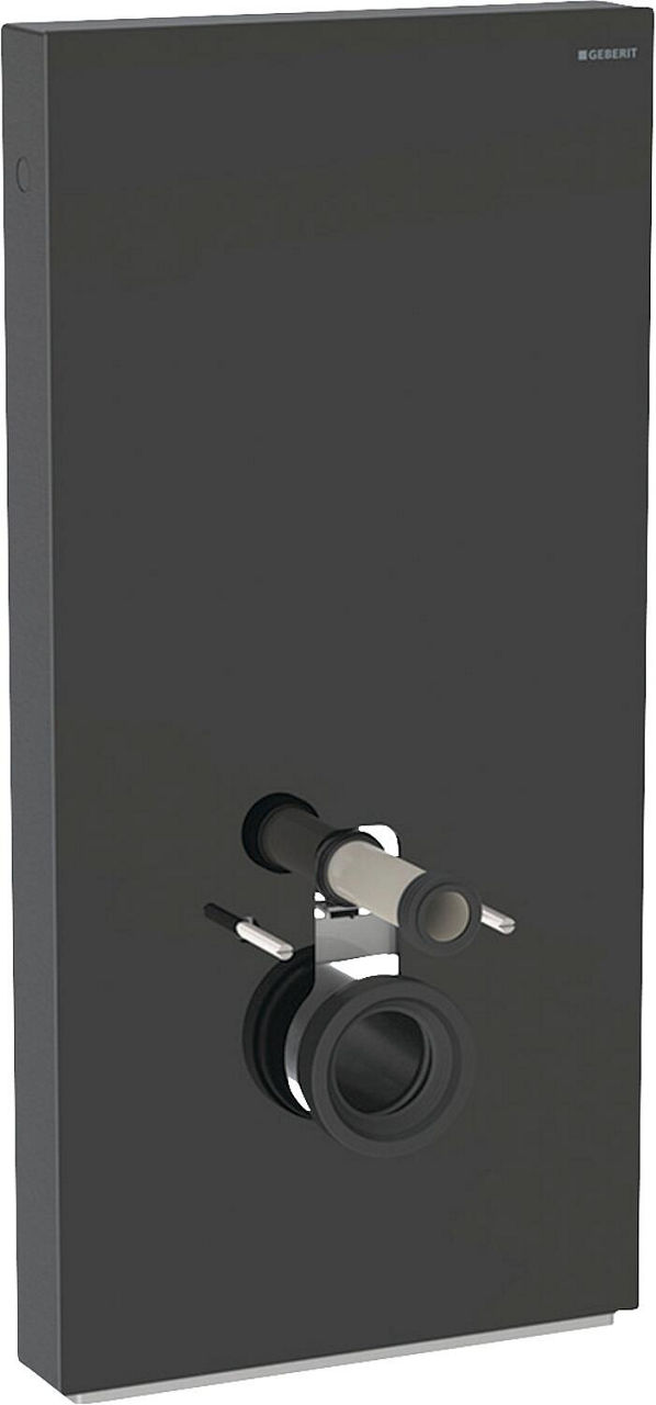 GEBERIT Monolith Plus Sanitärmodul für Wand-WC 114cm, Glas schwarz/Aluminium schwarzchrom