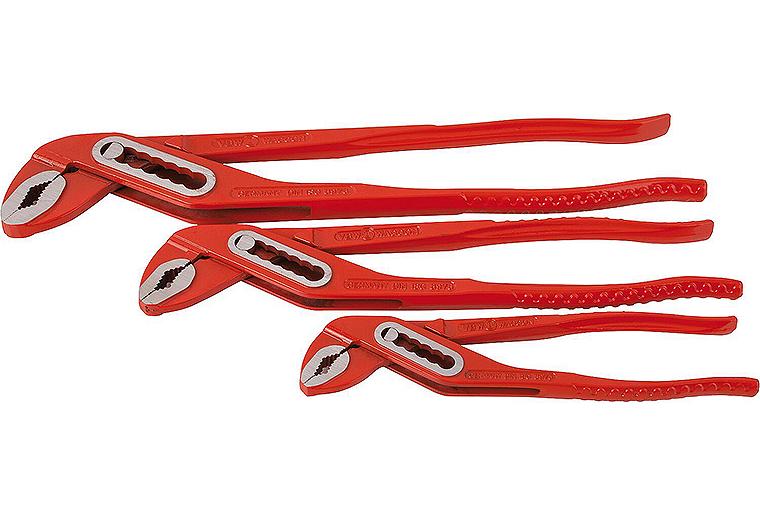 Wasserpumpenzangen-Satz 160, 250, 315mm Rot lackiert Wasserpumpenzangen-Satz 160, 250, 315mm Rot lackiert