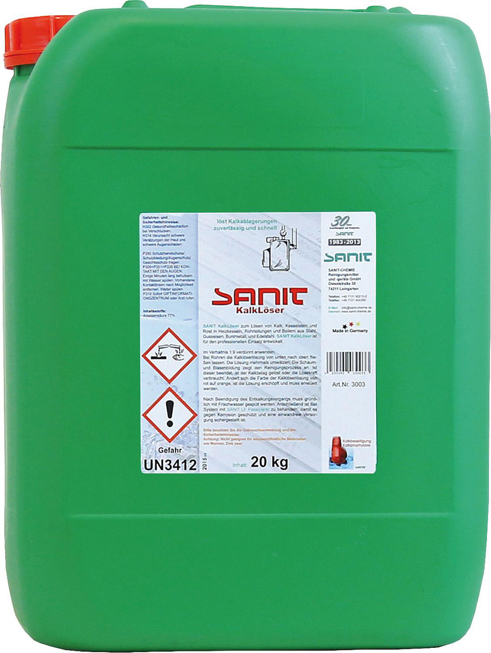 KalkLöser (Konzentrat) SANIT 20kg Kanister KalkLöser (Konzentrat) SANIT 20kg Kanister