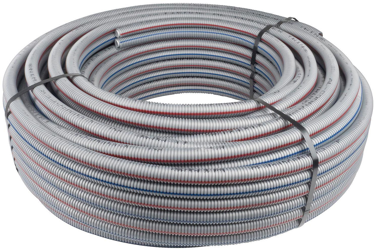 Mehrschichtverbundrohr PEXAL 16x2mm, Rolle à 50m Doppelrohr im Schutzrohr Mehrschichtverbundrohr PEXAL 16x2mm, Rolle à 50m Doppelrohr im Schutzrohr