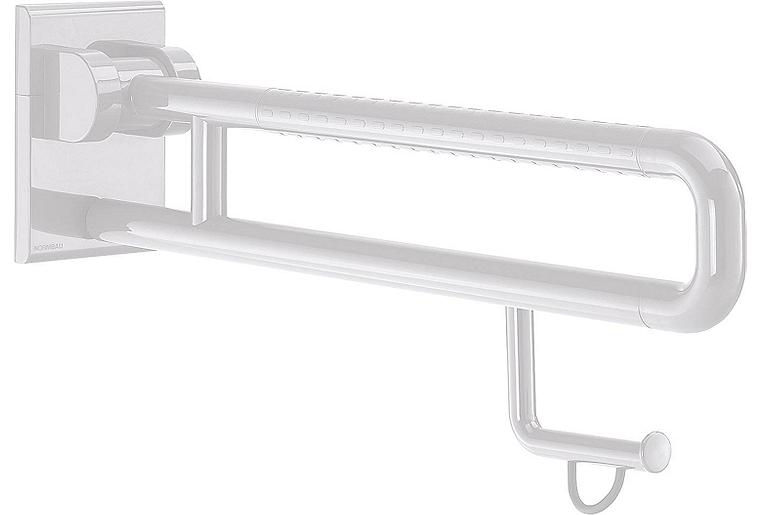 Stützklappgriff, manhattan mit Papierrollenhalter, selbseinst. Abrollbremse - aus Nylon