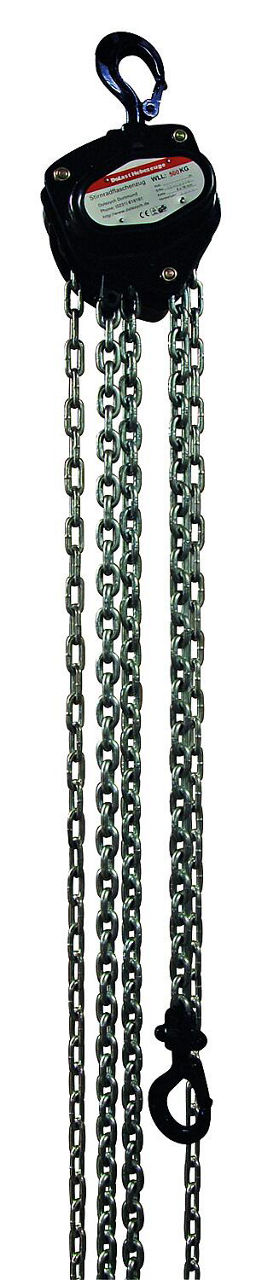 GEWA-Stirnradflaschenzug WHS 1.5 verzinkte Kette, Tragkraft 1500 kg, Hubhöhe 3,00 m, Gewicht ca. 19 kg