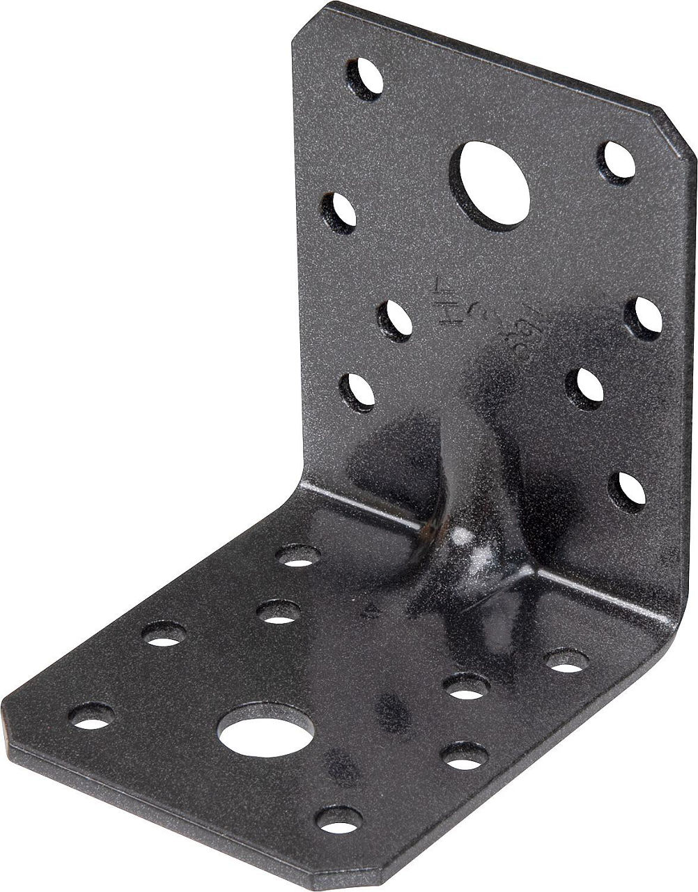 Schwerlast-Winkelverbinder mit Sicke DURAVIS® 70 x 70 x 55 mm, Material: Stahl, sendzimirverzinkt, Oberfläche: schwarz-diamant Schwerlast-Winkelverbinder mit Sicke DURAVIS® 70 x 70 x 55 mm, Material: Stahl, sendzimirverzinkt, Oberfläche: schwarz-diamant