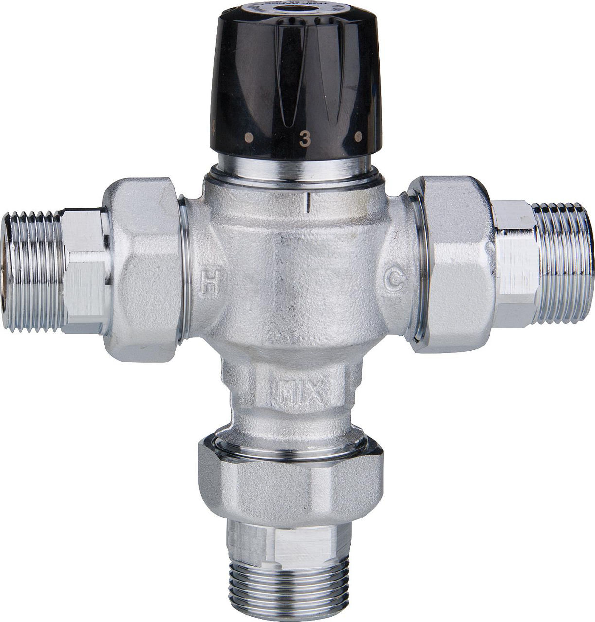 Brauchwassermischer Easyflow Mix 799, 30-65°C, Kvs 1,5, DN15 (1/2") AG, inkl. Verschraubung Brauchwassermischer Easyflow Mix 799, 30-65°C, Kvs 1,5, DN15 (1/2") AG, inkl. Verschraubung