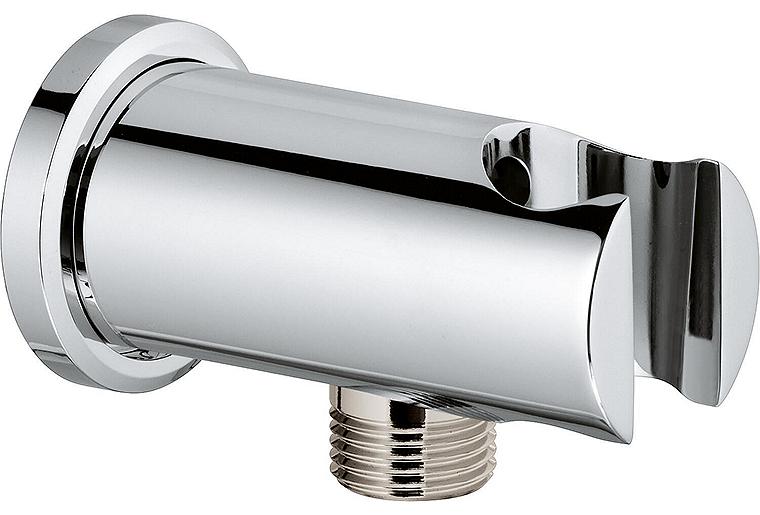 Wandanschlussbogen Grohe Rainshower mit Brausehalter, chrom rund Wandanschlussbogen Grohe Rainshower mit Brausehalter, chrom rund