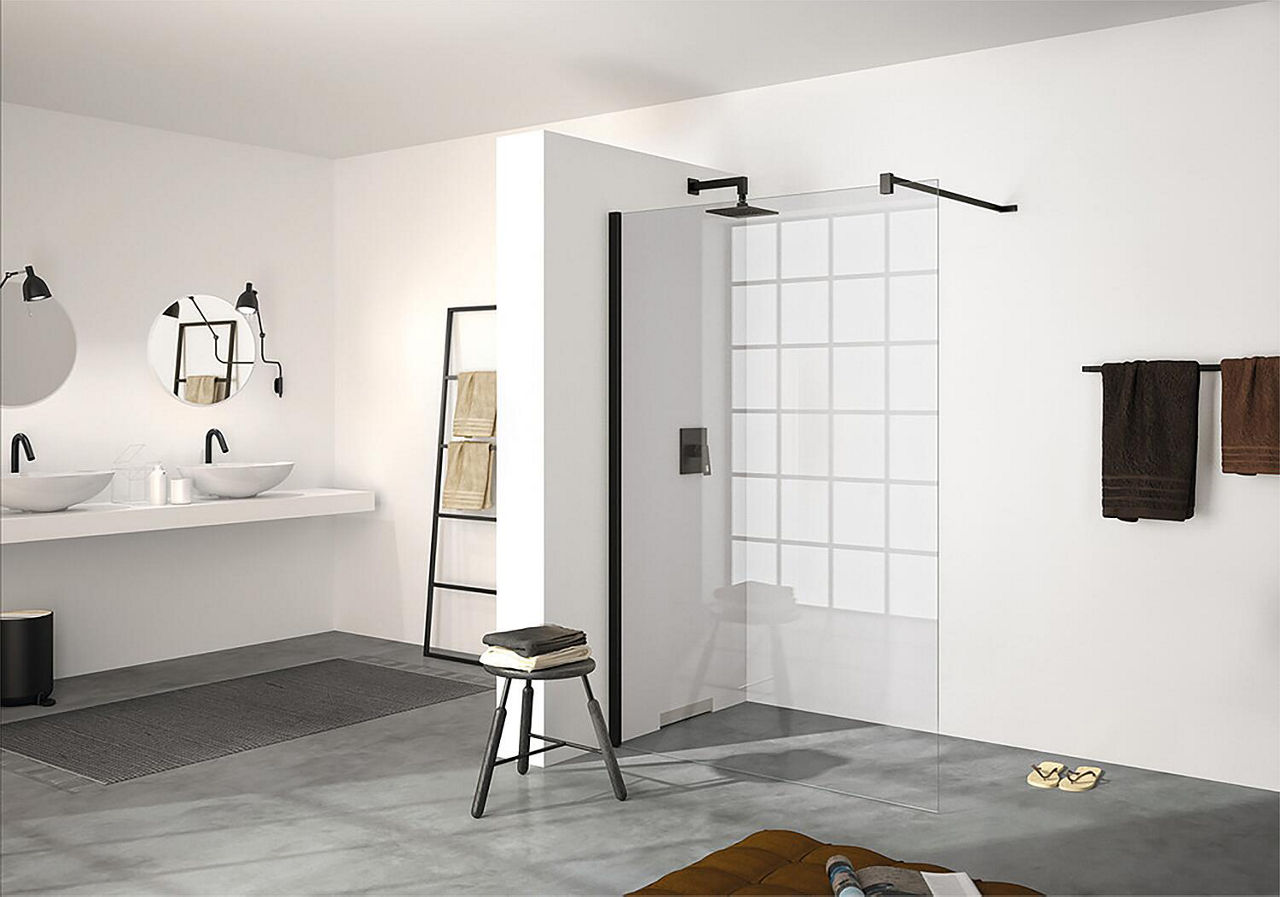 Walk-In Glasduschwand Hüppe Select+ mit Wandprofil-Set, BxHxT:1090-1110x2000x6 mm ETC silber matt Walk-In Glasduschwand Hüppe Select+ mit Wandprofil-Set, BxHxT:1090-1110x2000x6 mm ETC silber matt