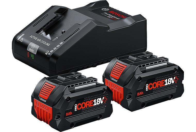 Akku-Set BOSCH 18V mit 2x 8,0 Ah ProCORE+ Akku und Ladegerät
