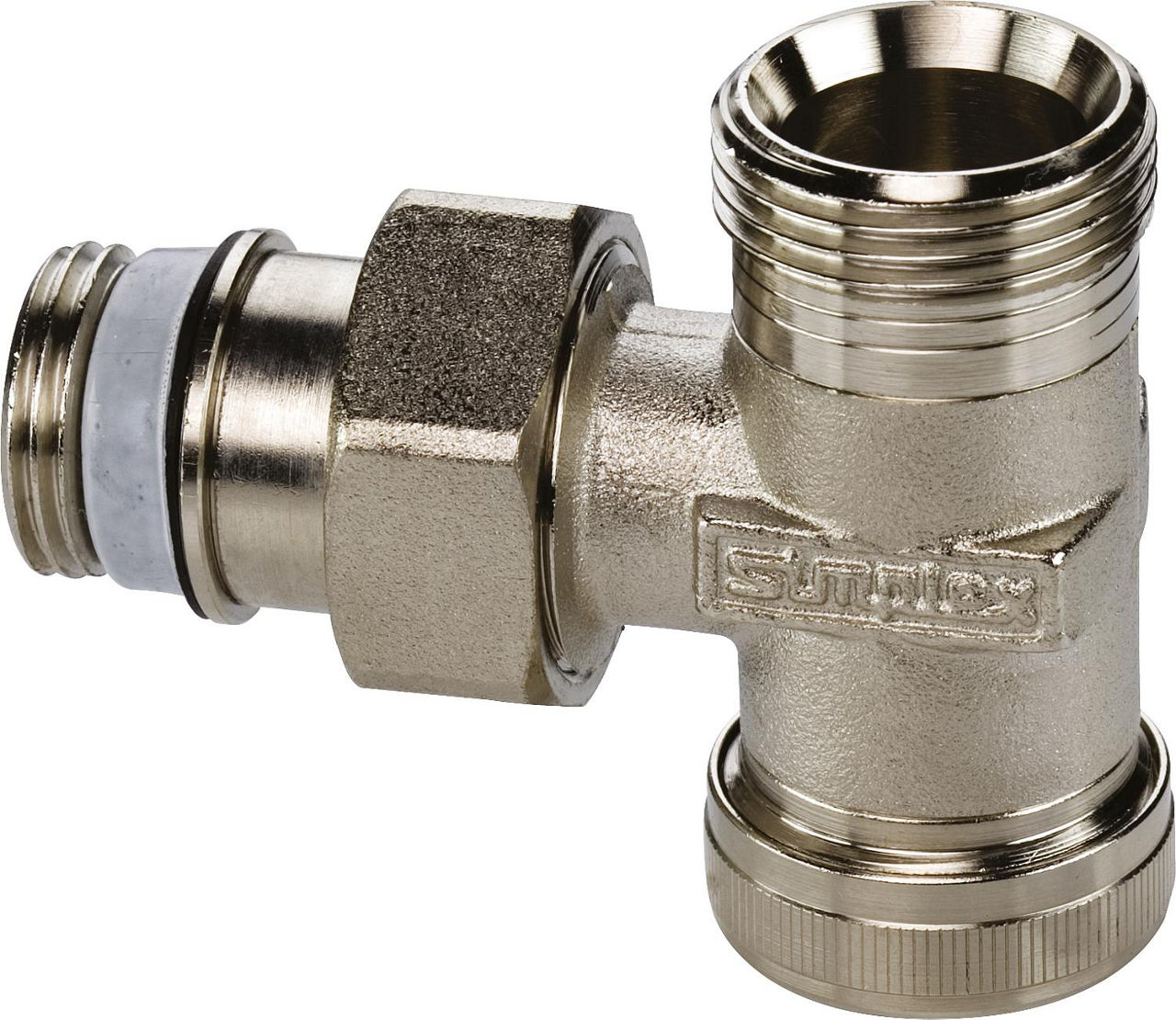 Rücklaufverschraubung Typ AG/M Messing vernickelt 1/2" x 3/4" Ausführung: Eck Rücklaufverschraubung Typ AG/M Messing vernickelt 1/2" x 3/4" Ausführung: Eck