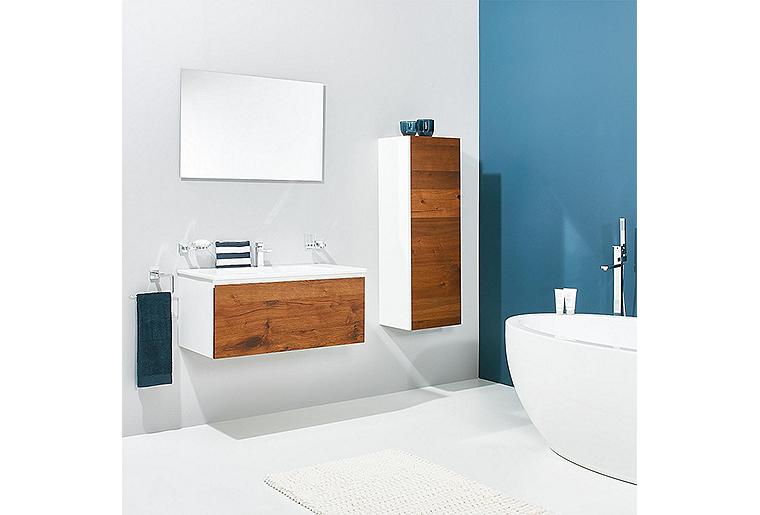 WTU + Keramik WT ELA Korpus weiß smt Front weiß hochglanz Dekor, 610x420x510 mm