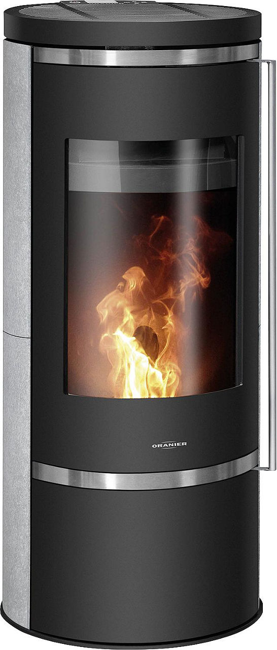 Pelletofen Carus Aqua 2.0 wasserführend, Speckstein, Korpus Stahl schwarz