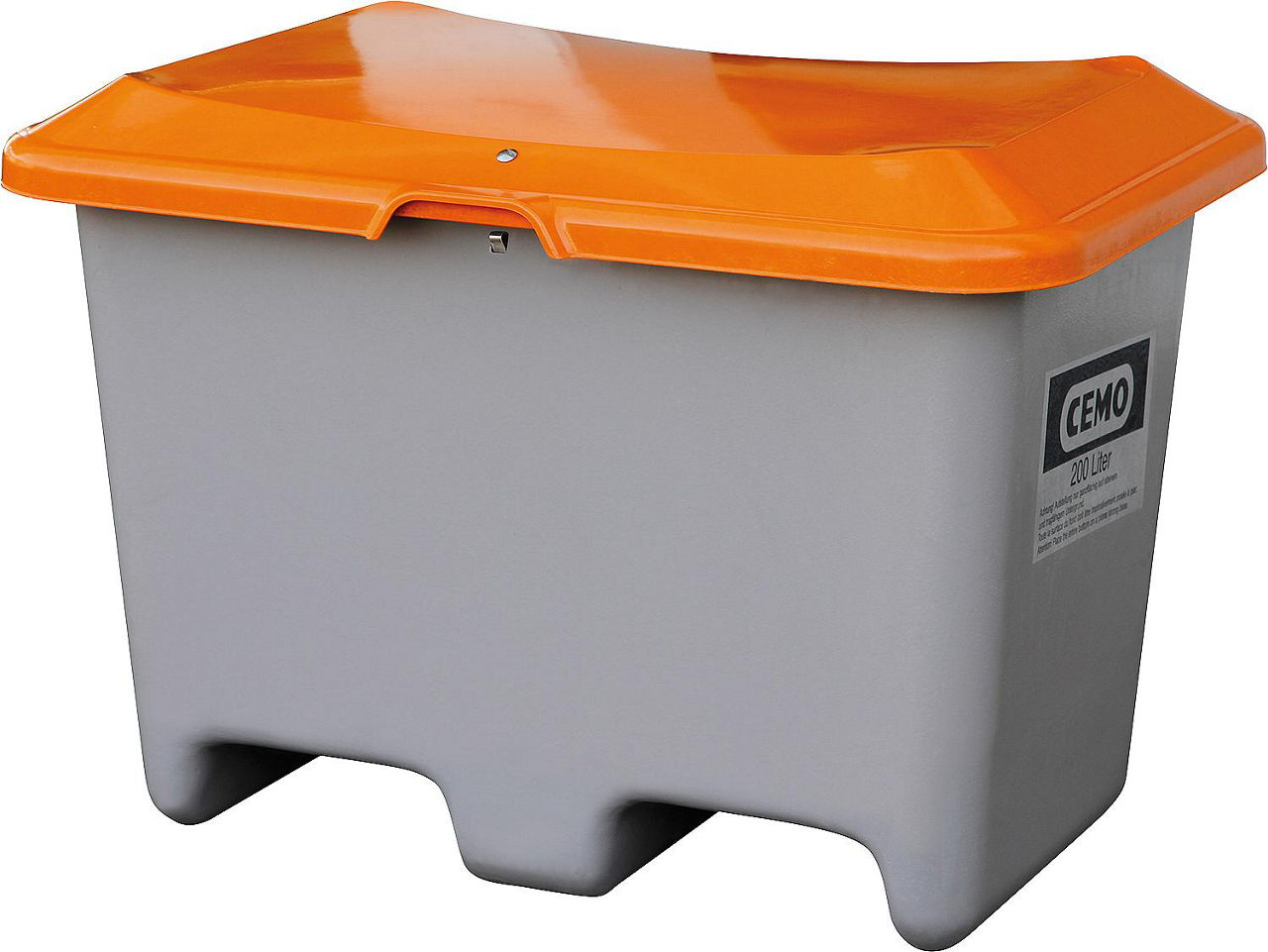Streugutbehälter Cemo Plus 3 Inhalt 200l, mit Staplertasche Streugutbehälter Cemo Plus 3 Inhalt 200l, mit Staplertasche