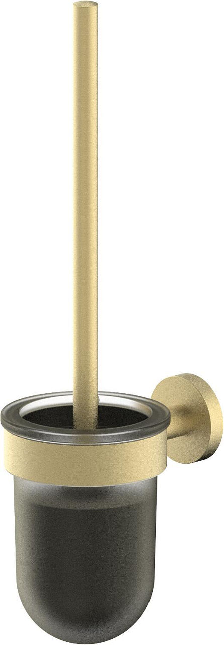 WC Bürstengarnitur mit Wandhalter Messing/Edelstahl/Hellbronze WC Bürstengarnitur mit Wandhalter Messing/Edelstahl/Hellbronze