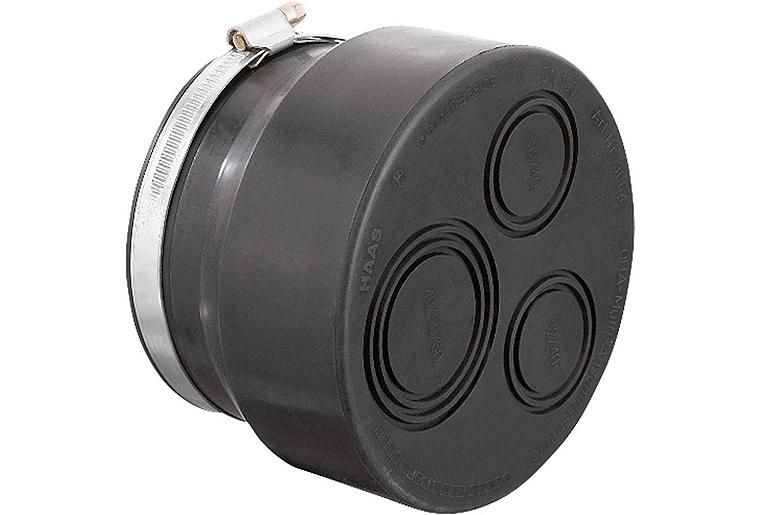 Multi Anschlussmuffe mit passender Schlauchklemme DN 100
