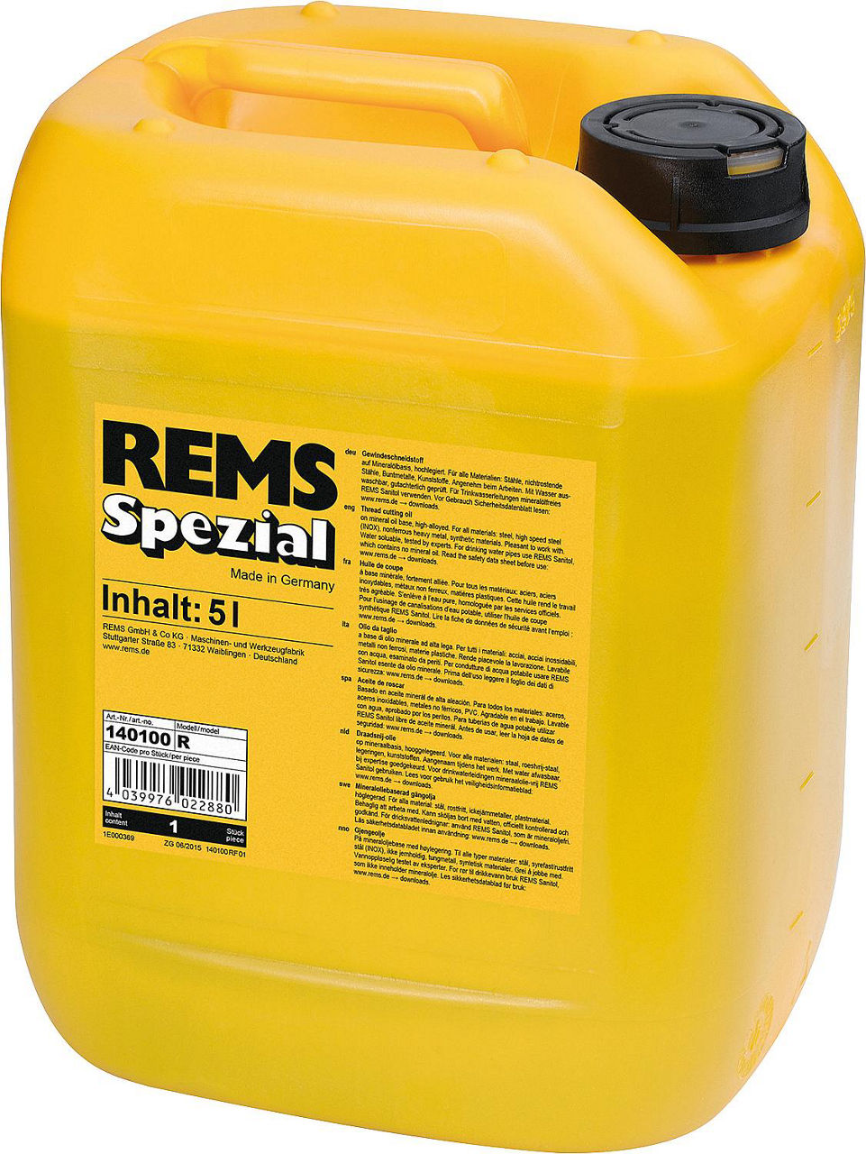 REMS Gewindeschneidöl Spezial Inhalt: 5 l