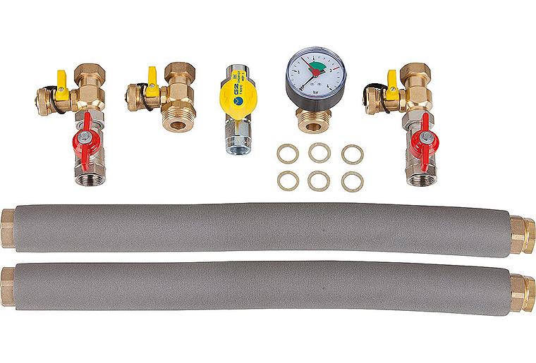 Hydraulik-Anschlussset KRB, Ausführung gerade, für Unterstellspeicher