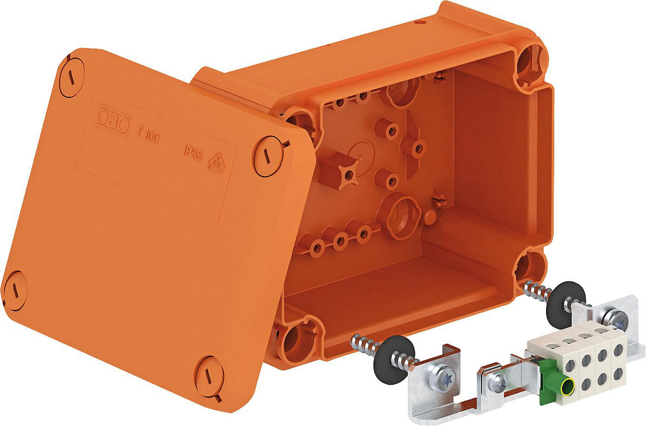 Kabelabzweigkasten OBO FireBox T100E 150x116x67 mm pastellorange,