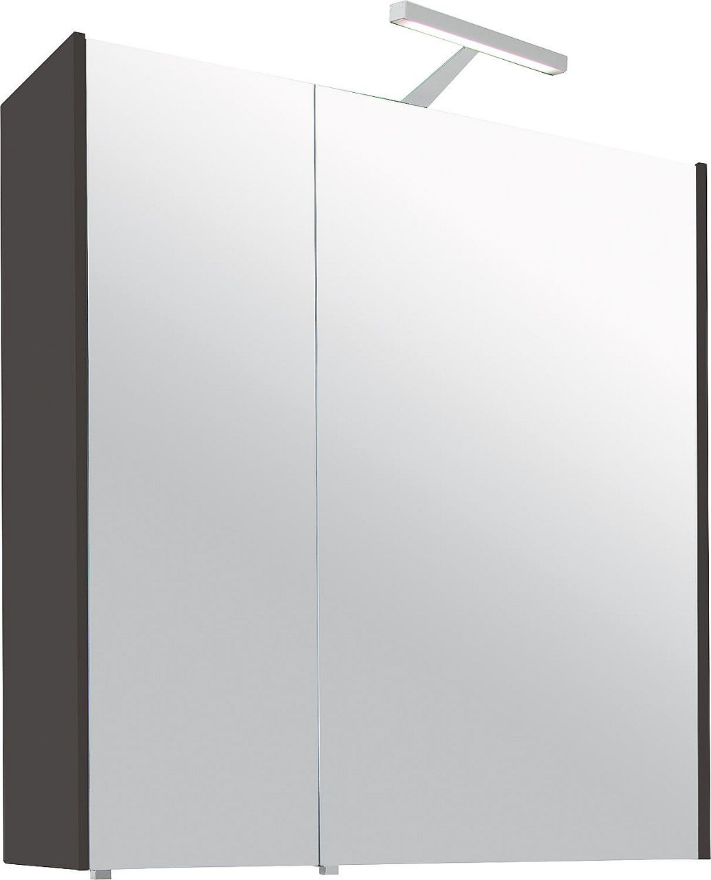 Spiegelschrank mit Beleuchtung anthrazit Hochglanz 2 Türen 700x750x188mm Spiegelschrank mit Beleuchtung anthrazit Hochglanz 2 Türen 700x750x188mm