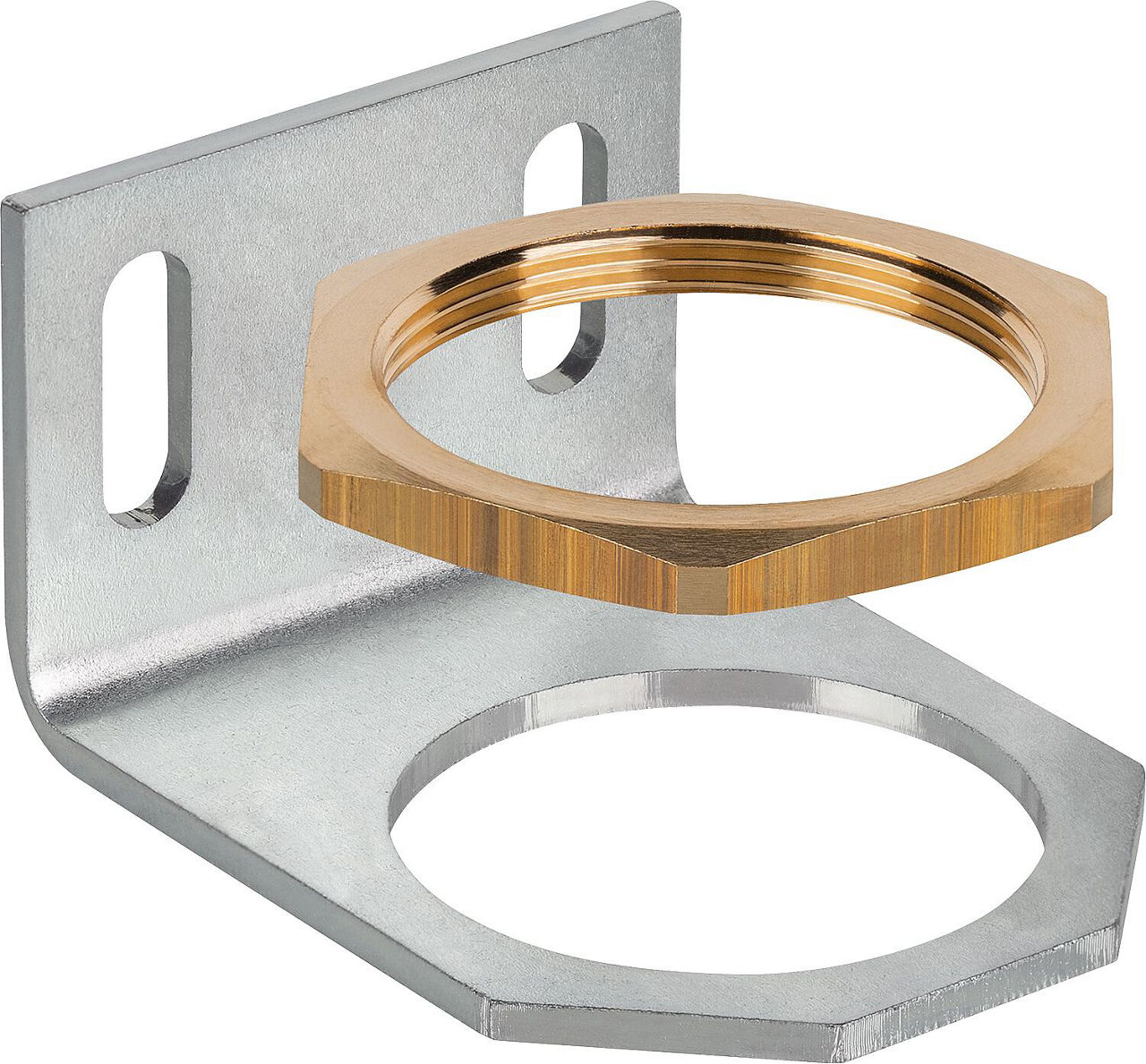 Befestigungswinkel am Handraddeckel variobloc, G 1/2"+ 3/4" Befestigungswinkel am Handraddeckel variobloc, G 1/2"+ 3/4"