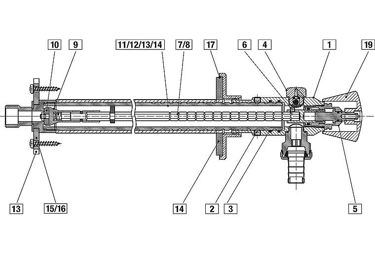 Oberteil Nil komplett ohne Ventilspindel 7000/62K