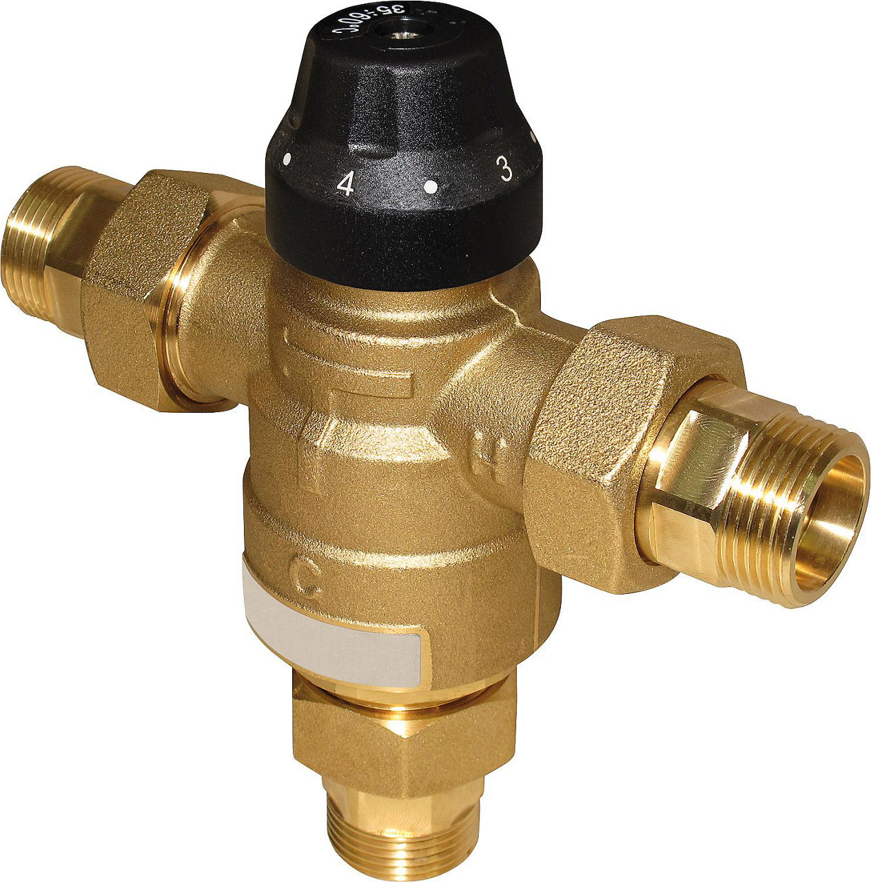 Thermomischer Easyflow Typ 739, DN20, 45-70°C, kv 2,5 Anschlüsse: AG DN20 (3/4") Thermomischer Easyflow Typ 739, DN20, 45-70°C, kv 2,5 Anschlüsse: AG DN20 (3/4")